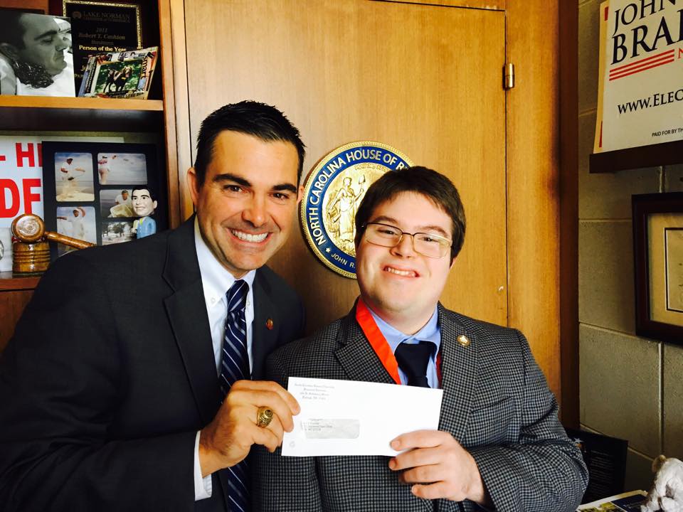 NC Rep John Bradford and his legislative assistant, Paul Kocher