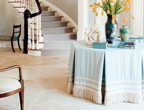 Make a good impression with fabric-covered table